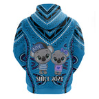 (Custom Personalised) Australia Valentine Cute Koala Couple Hoodie Aboriginal Valentine Blue LT13