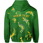 custom-personalised-aboriginal-art-zip-hoodie-animals-australia-version-green