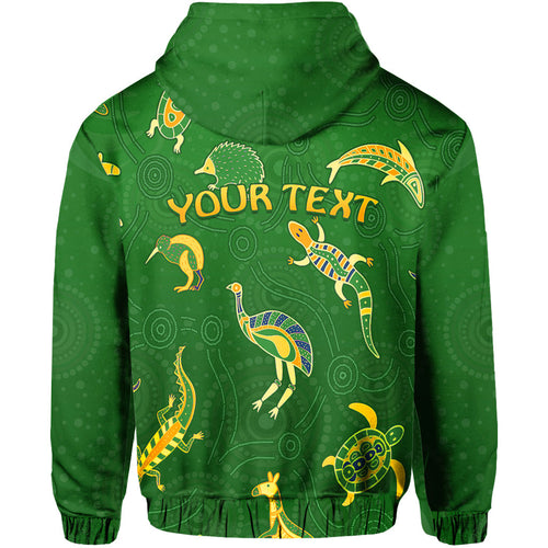 custom-personalised-aboriginal-art-zip-hoodie-animals-australia-version-green