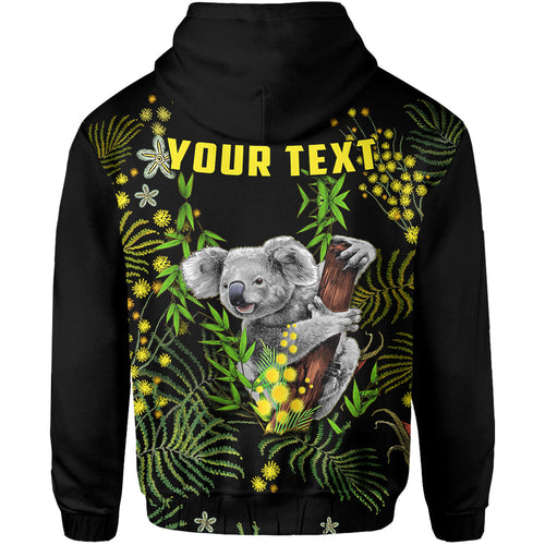 custom-personalised-golden-wattle-zip-hoodie-koala-australia-acacia-pycnantha-version-simple