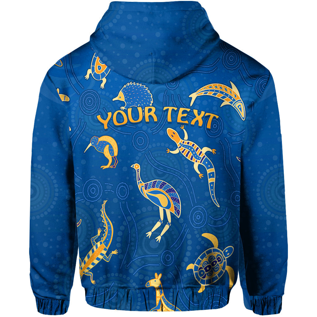 custom-personalised-aboriginal-art-zip-hoodie-animals-australia-version-blue