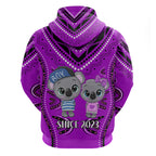 (Custom Personalised) Australia Valentine Cute Koala Couple Hoodie Aboriginal Valentine Purple LT13