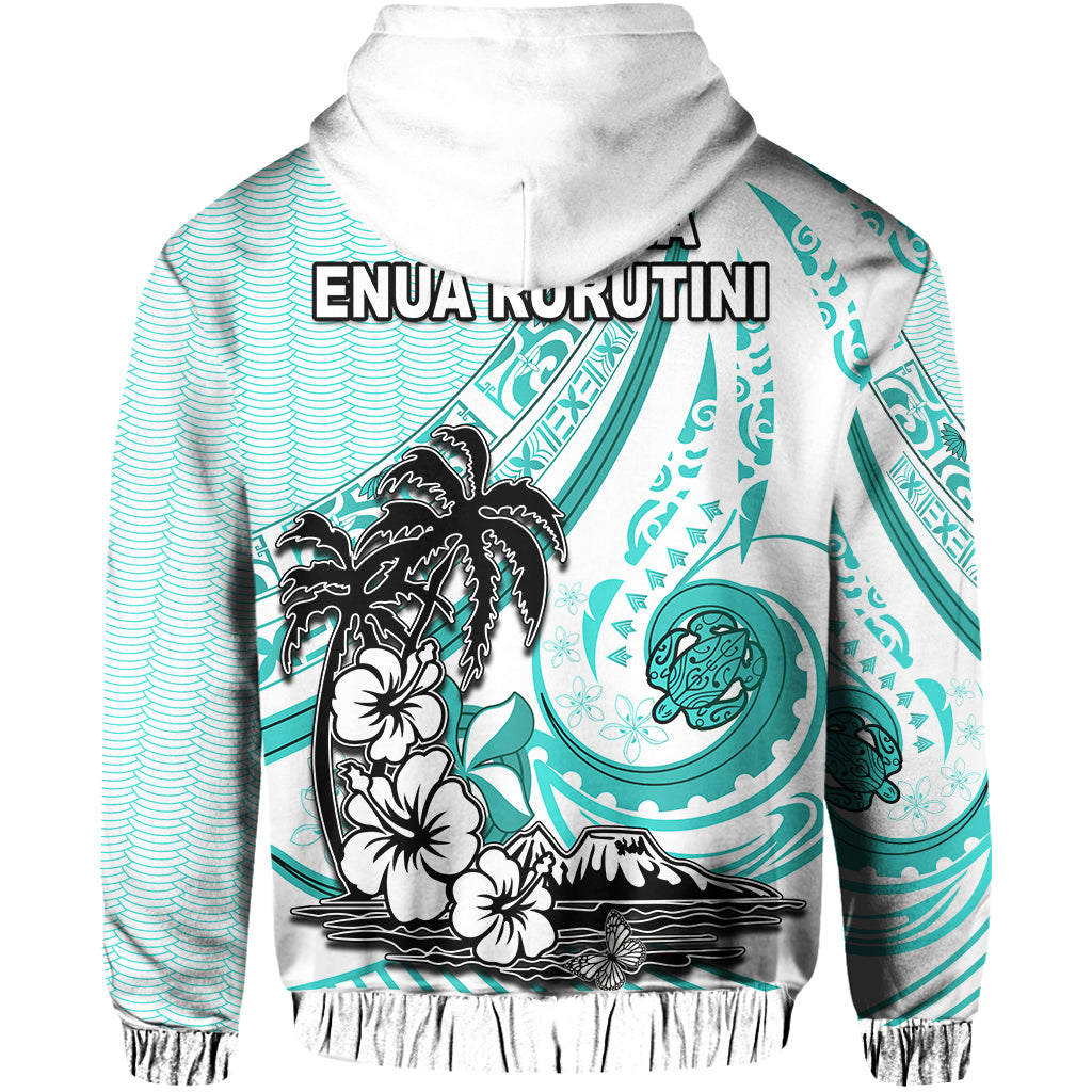 (TINOMANA) Hoodie - The Flow Of The Ocean Green White LT13