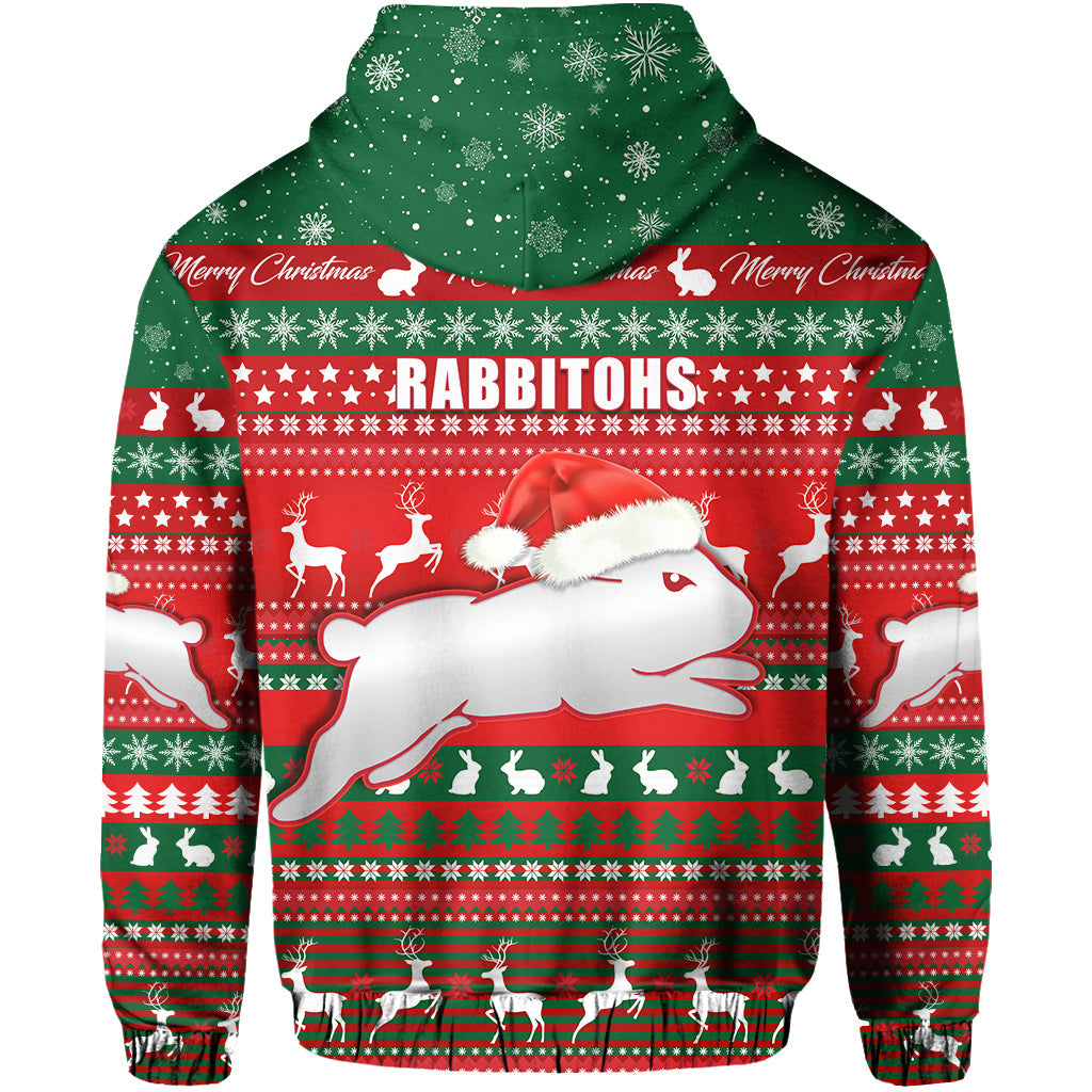 custom-personalised-rabbitohs-christmas-hoodie-south-sydney-indigenous
