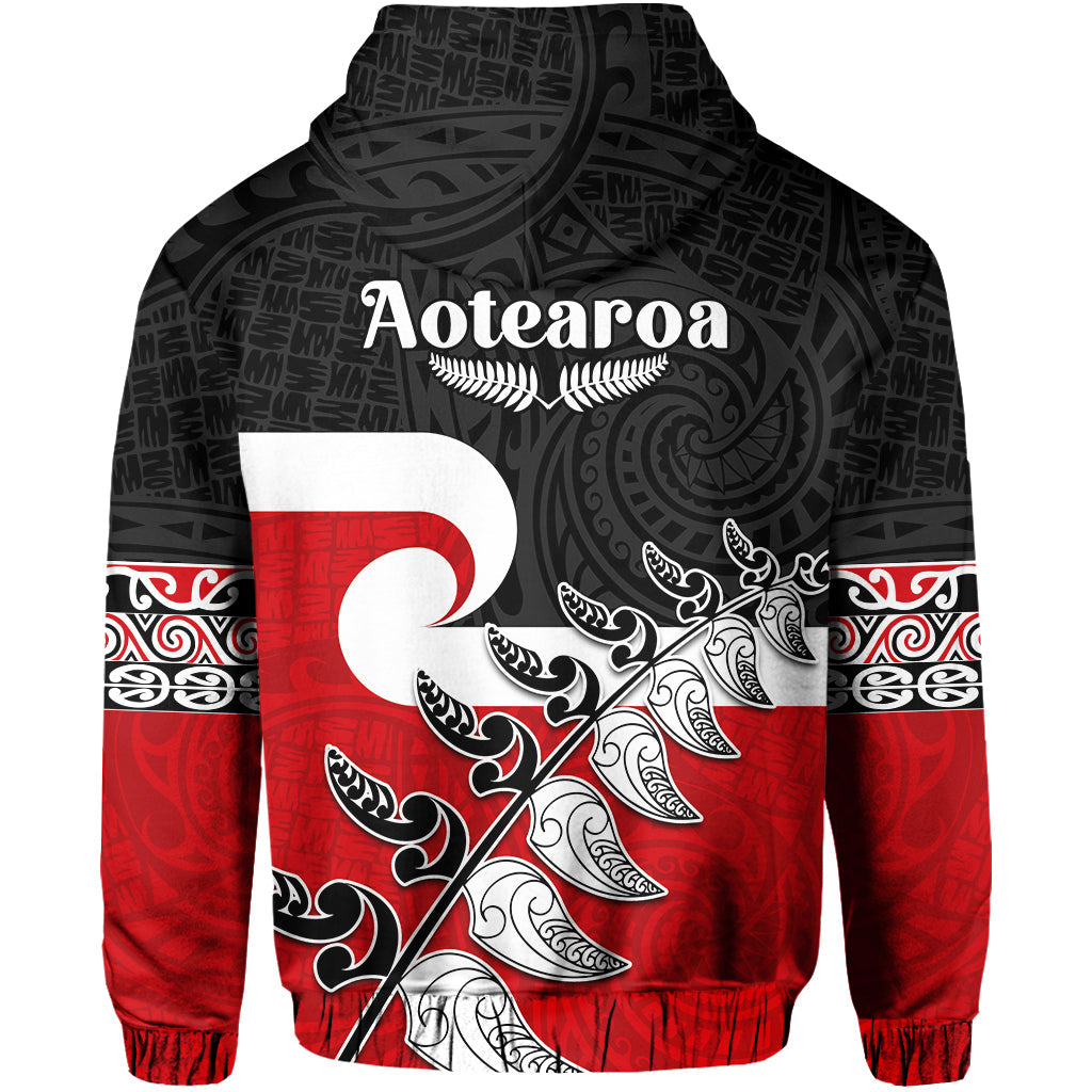 custom-personalised-waitangi-hoodie-aotearoa-maori-pattern-mix-fern-and-manaia-koru