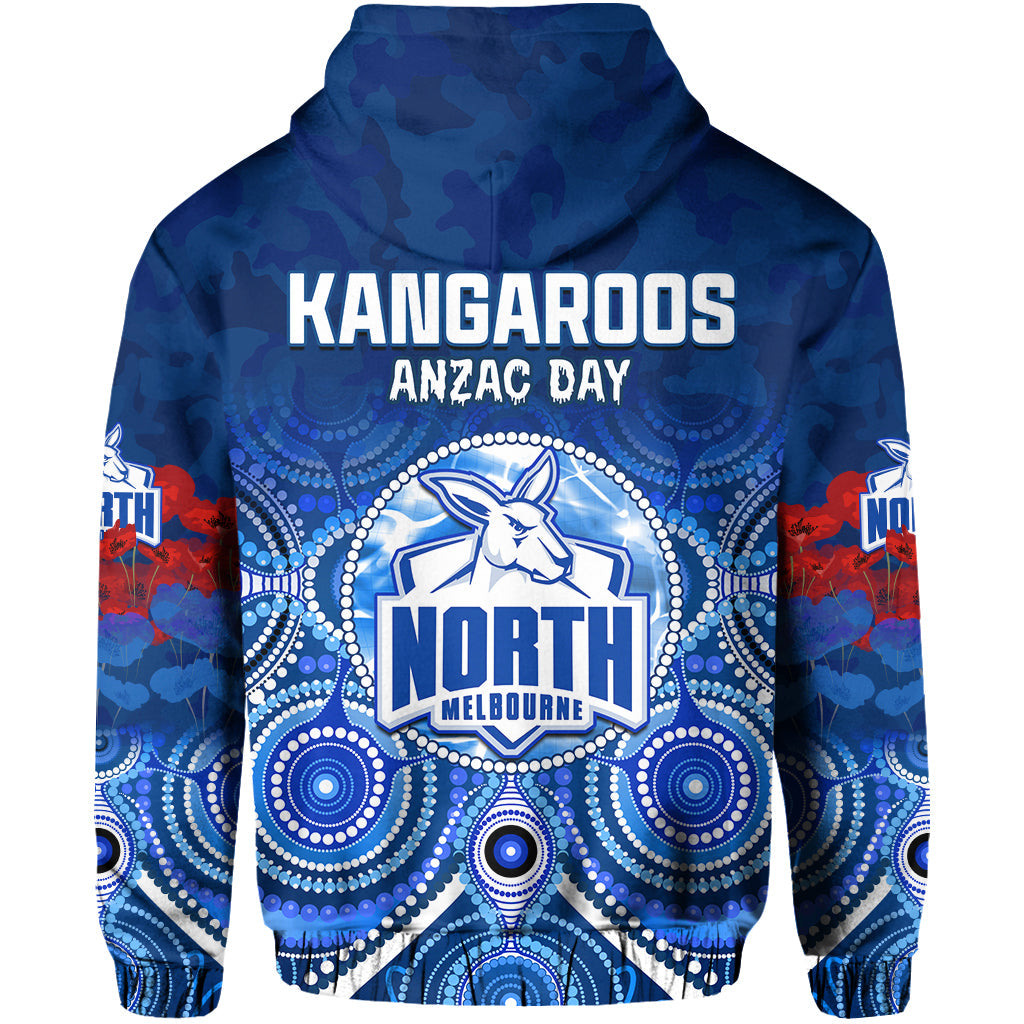 custom-personalised-kangaroos-anzac-2022-hoodie-north-melbourne-football-aboriginal-poppy-flowers