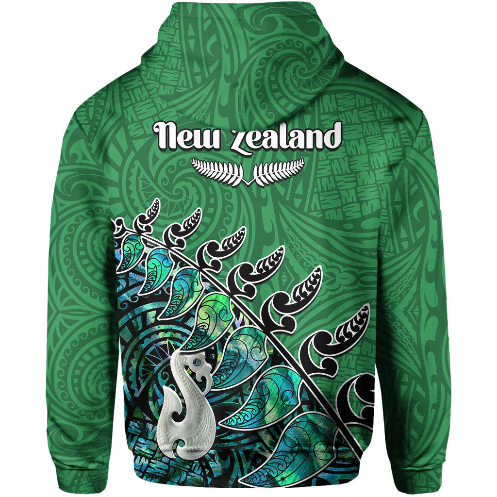 custom-personalised-new-zealand-maori-hoodie-fern-and-manaia-version-green