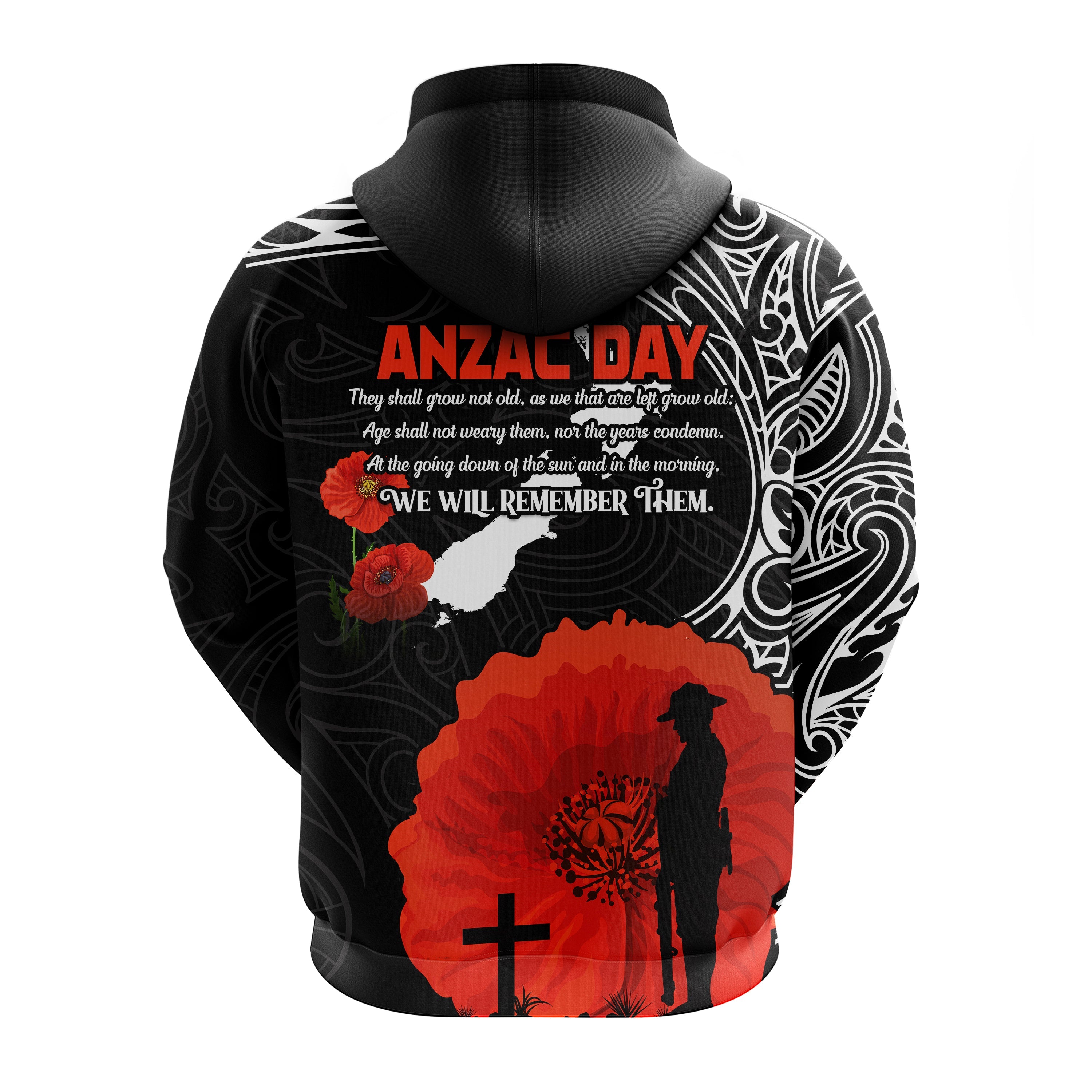 custom-personalised-new-zealand-anzac-2022-hoodie-maori-mix-fern-poppy