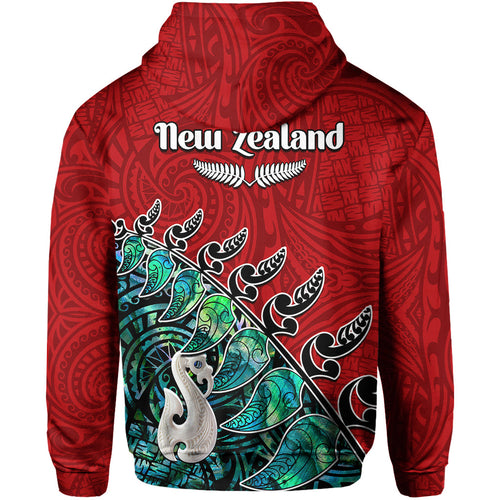 custom-personalised-new-zealand-maori-hoodie-fern-and-manaia-version-red