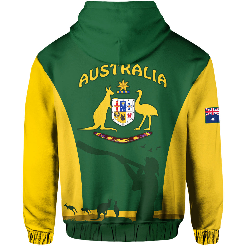 custom-personalised-australia-national-colours-hoodie-green-and-gold