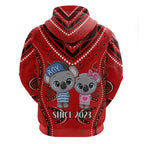 (Custom Personalised) Australia Valentine Cute Koala Couple Hoodie Aboriginal Valentine Red LT13