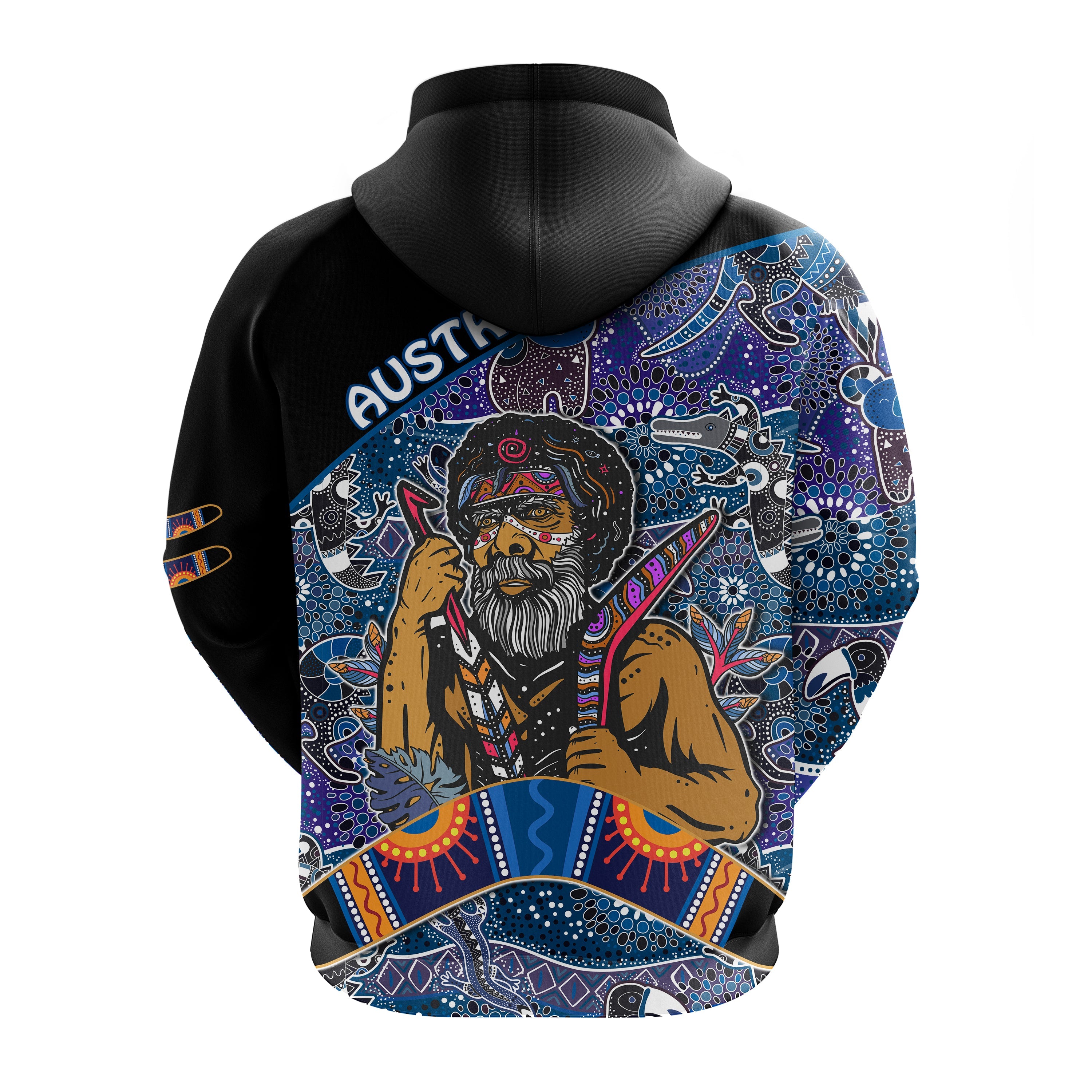 australian-boomerang-hoodie-indigenous-australia-blue-graceful