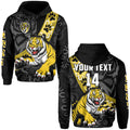 (Custom Text And Number) Richmond Football Hoodie Tigers 1885 Indigenous Basic Style LT14