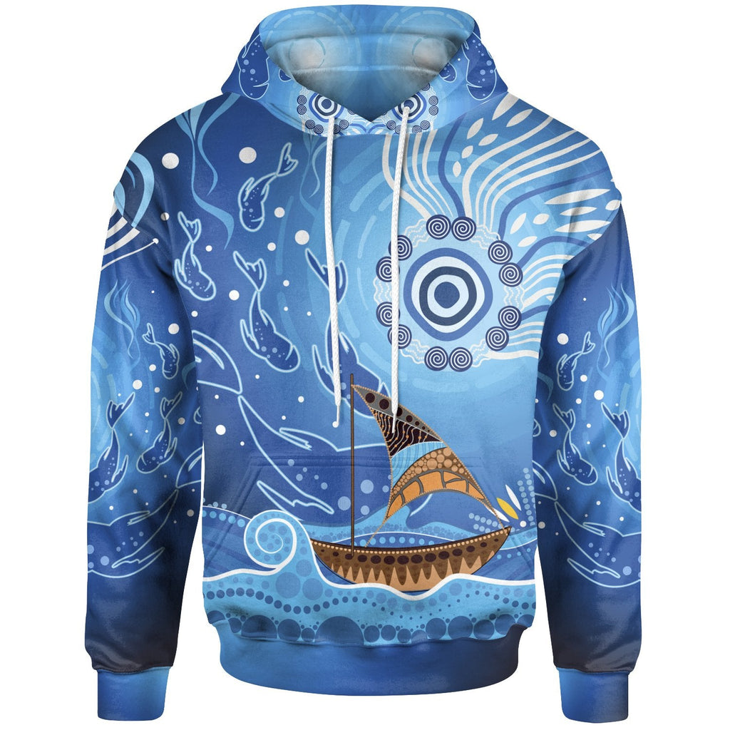 hoodie-aboriginal-view-sea-with-fish-and-boat