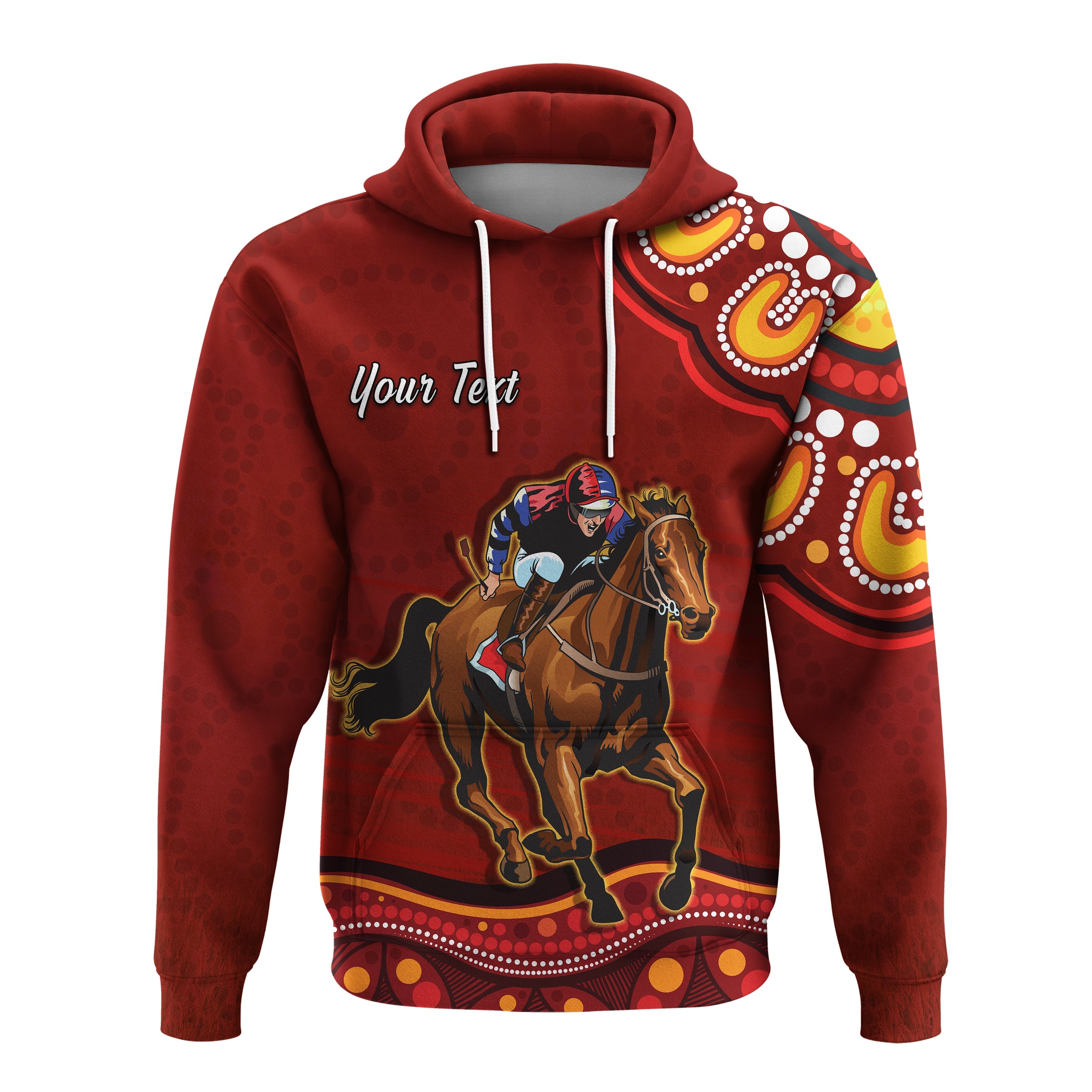 custom-personalised-launceston-cup-2022-hoodie-australia-aboriginal-red-horse-lovers