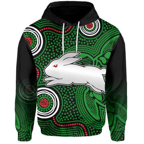 custom-personalised-rabbitohs-indigenous-hoodie-simple-green