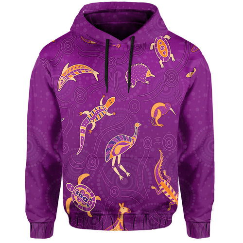 custom-personalised-aboriginal-art-hoodie-animals-australia-version-purple