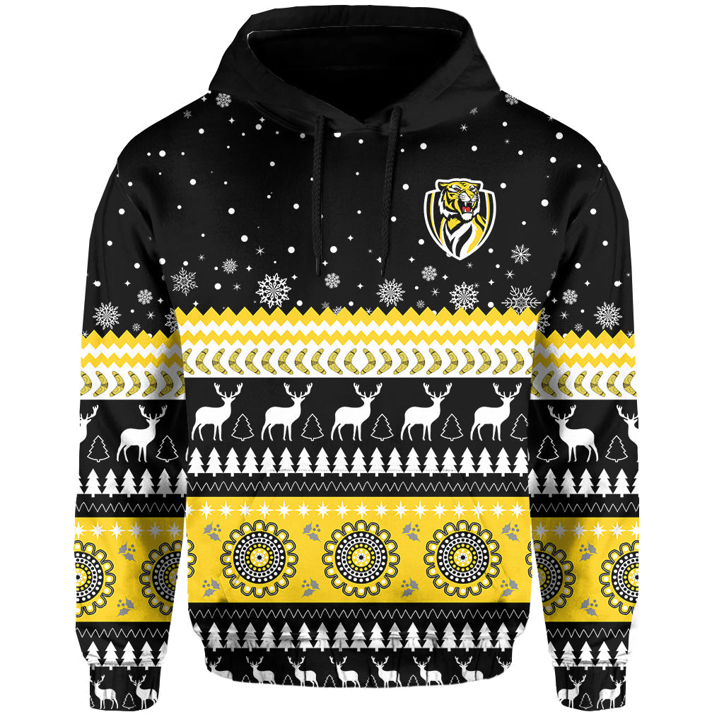custom-personalised-tigers-christmas-hoodie-indigenous-richmond-football