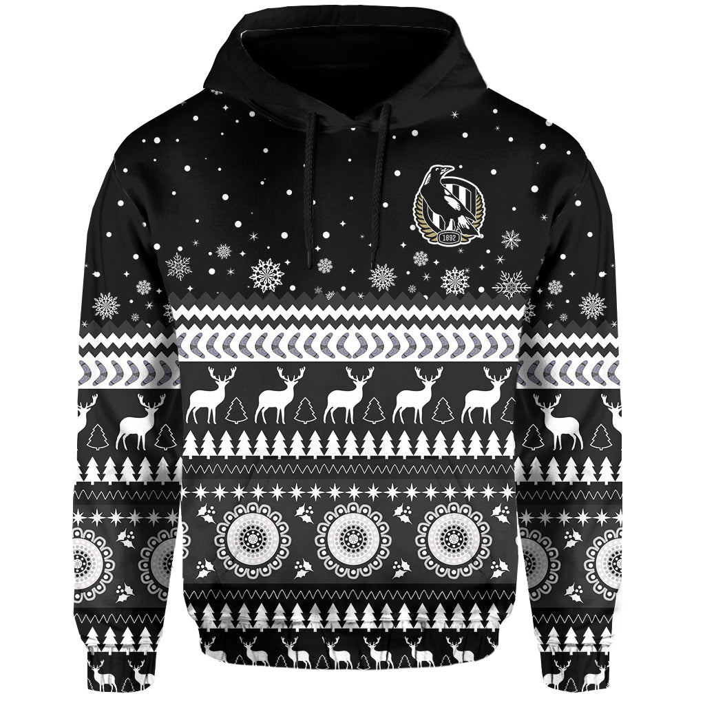 custom-personalised-magpies-christmas-hoodie-indigenous-collingwood-football-lt13