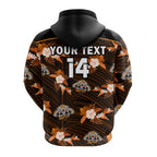 (Custom Text And Number) Wests Tigers Rugby Hoodie Polynesian Tribal Mix Tropical Hawaiian Style LT14
