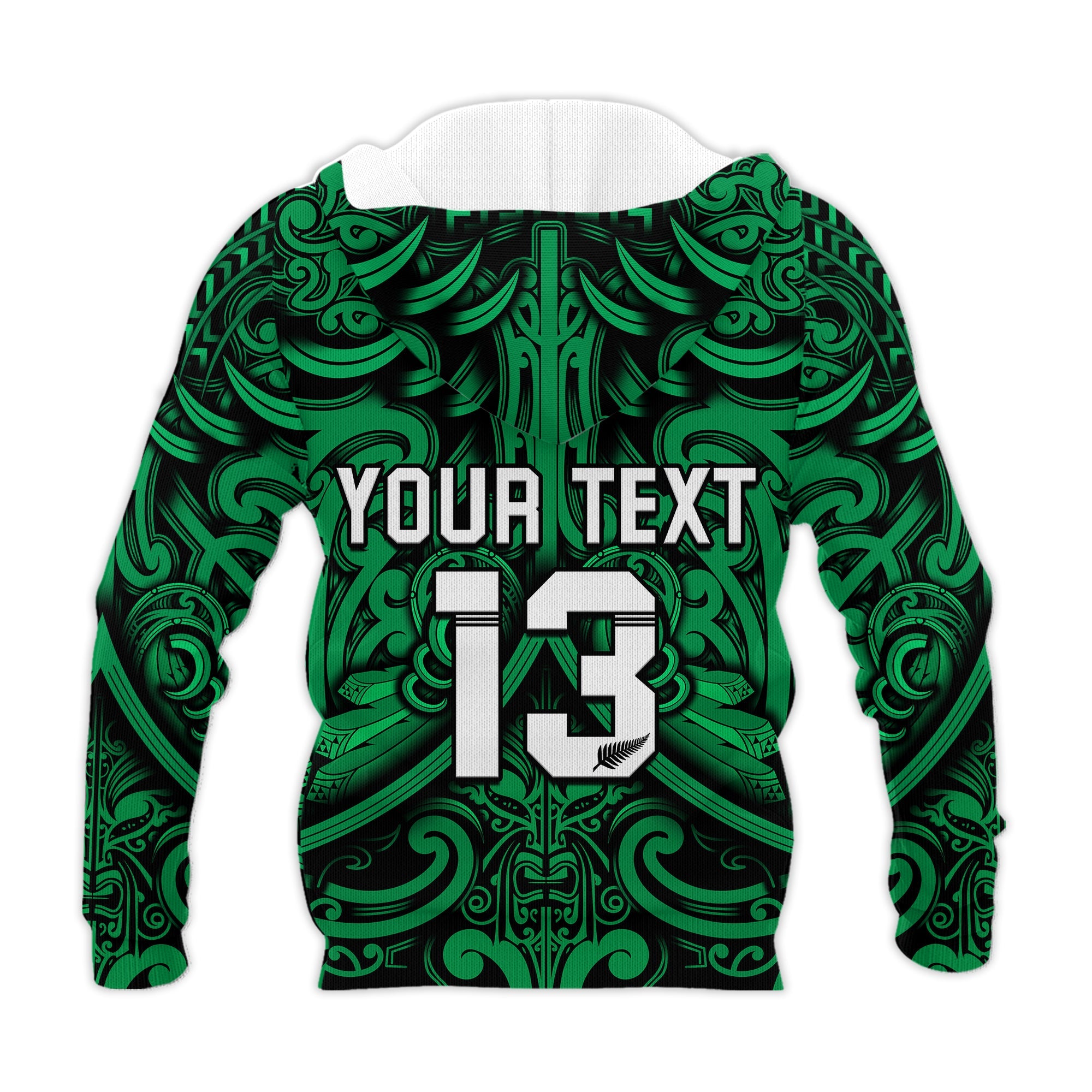 custom-text-and-number-new-zealand-silver-fern-rugby-hoodie-all-black-green-nz-maori-pattern