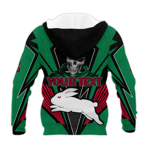 custom-personalised-rabbitohs-rugby-hoodie-mascot-south-sydney-since-1908-cool-skull