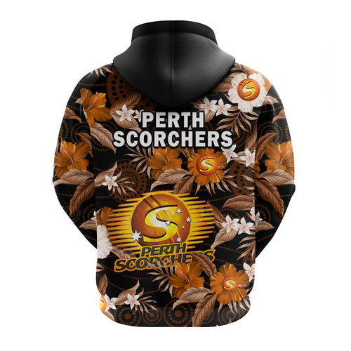 perth-scorchers-cricket-hoodie-aboriginal-art-mix-tropical-flowers