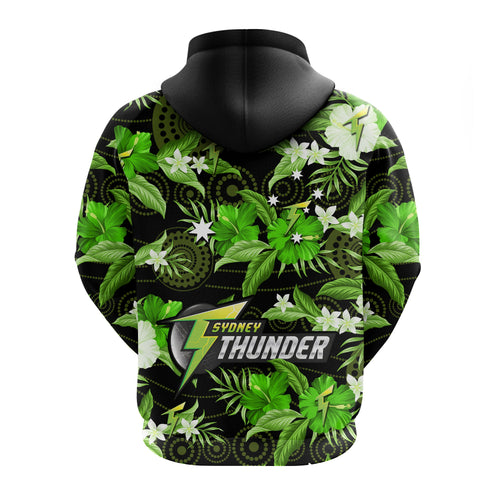 sydney-thunder-cricket-hoodie-aboriginal-art-mix-tropical-flowers