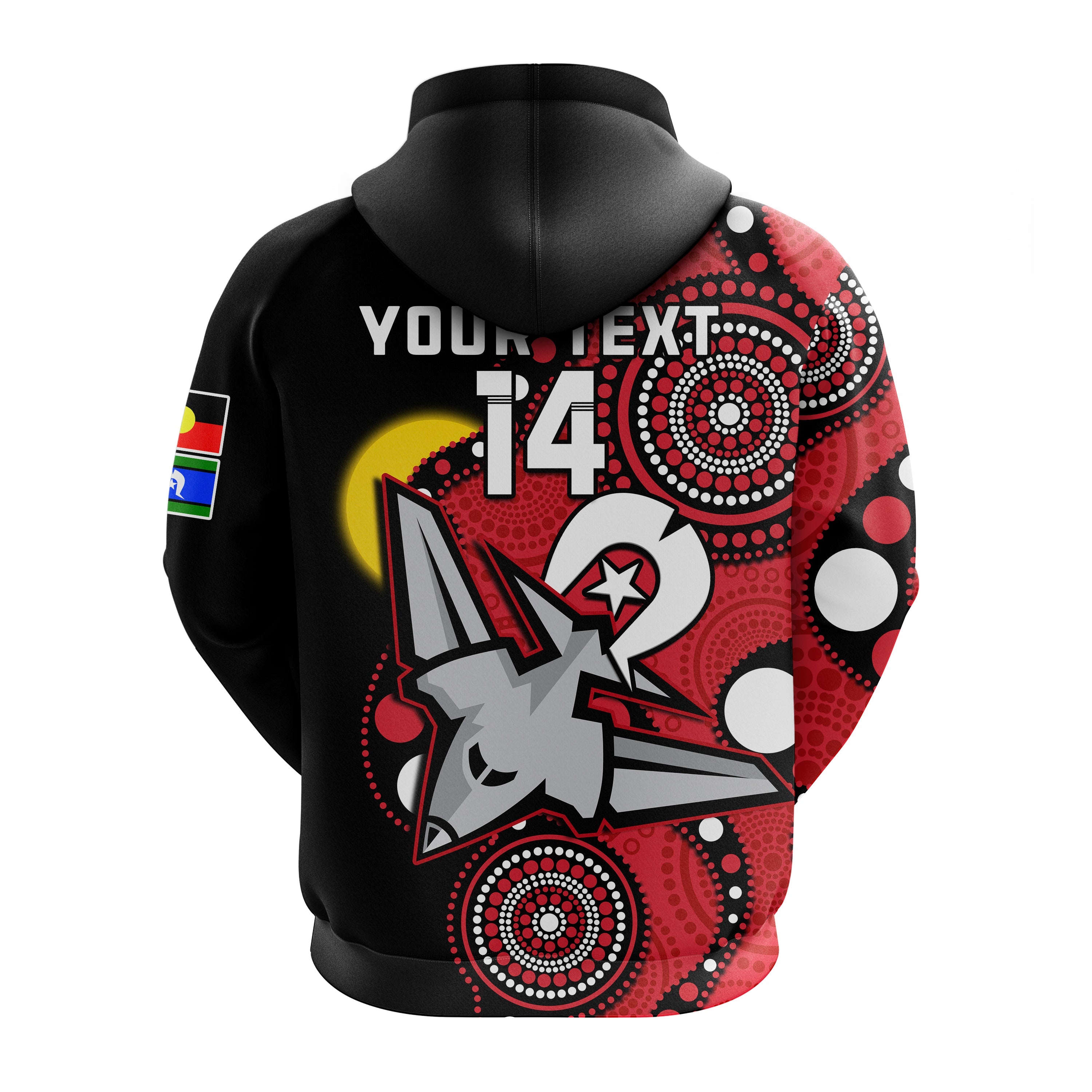custom-text-and-number-essendon-football-naidoc-2023-hoodie-bombers-for-our-elders-indigenous-art