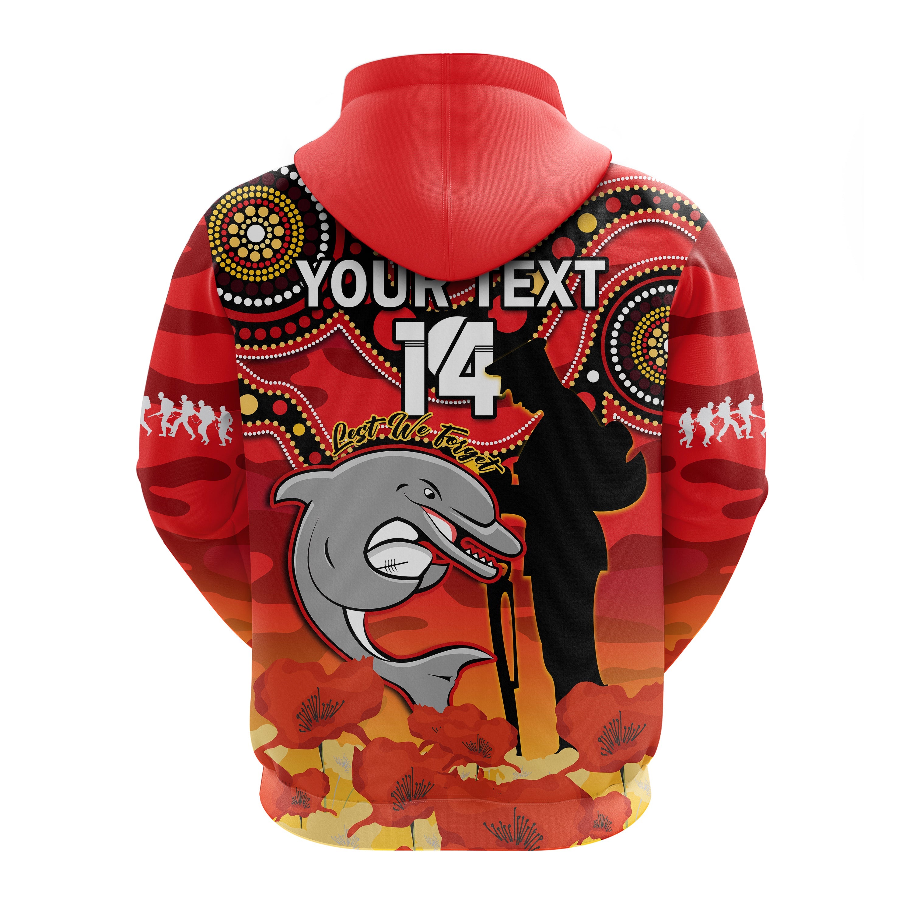 custom-text-and-number-dolphins-rugby-anzac-2023-hoodie-lest-we-forget