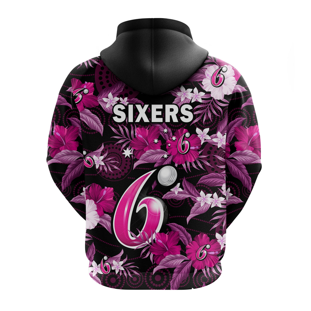 sydney-sixers-cricket-hoodie-aboriginal-art-mix-tropical-flowers