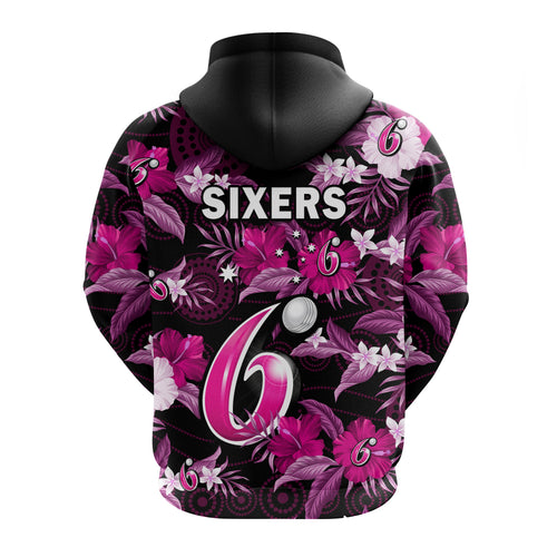 sydney-sixers-cricket-hoodie-aboriginal-art-mix-tropical-flowers