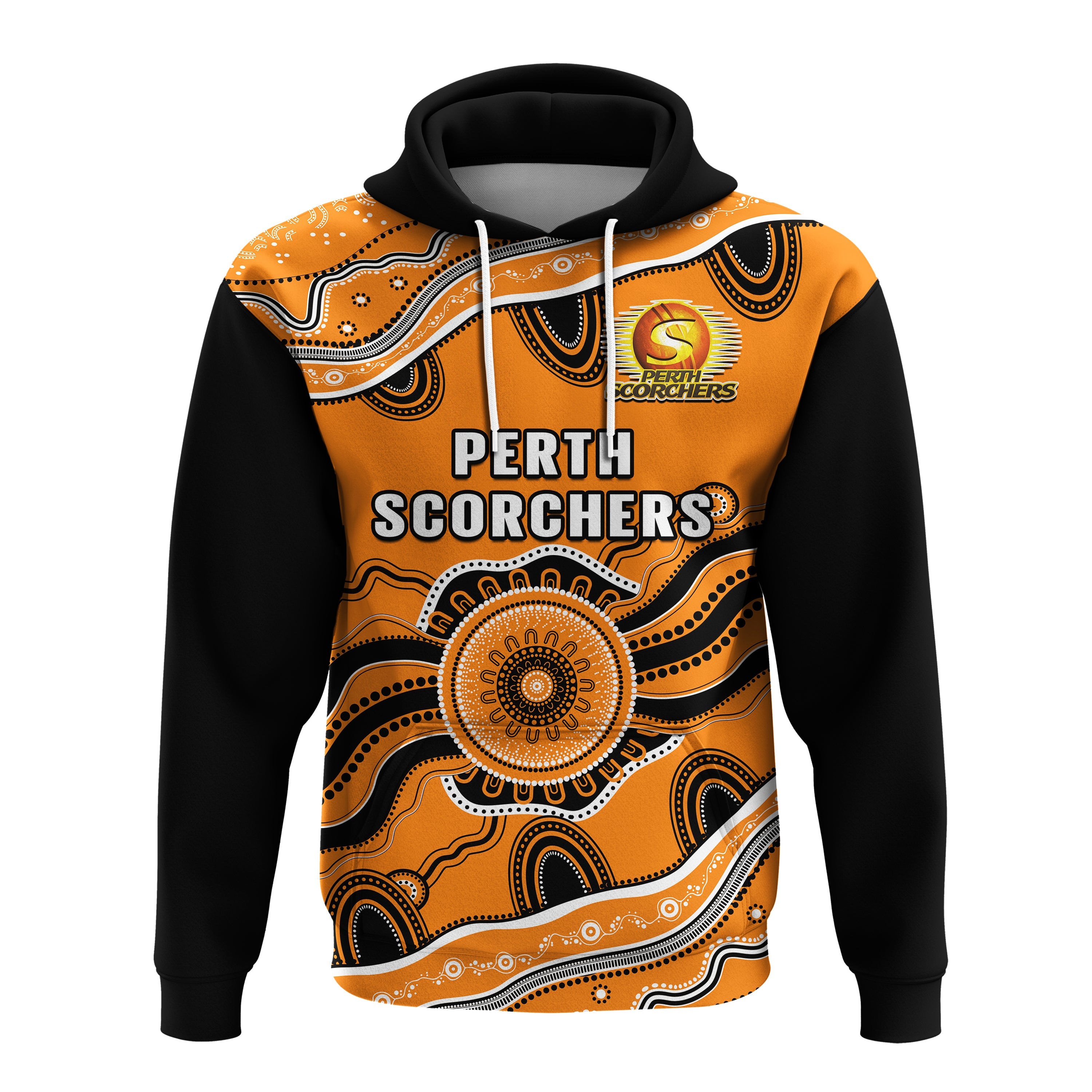 custom-text-and-number-perth-scorchers-cricket-hoodie-aboriginal-painting