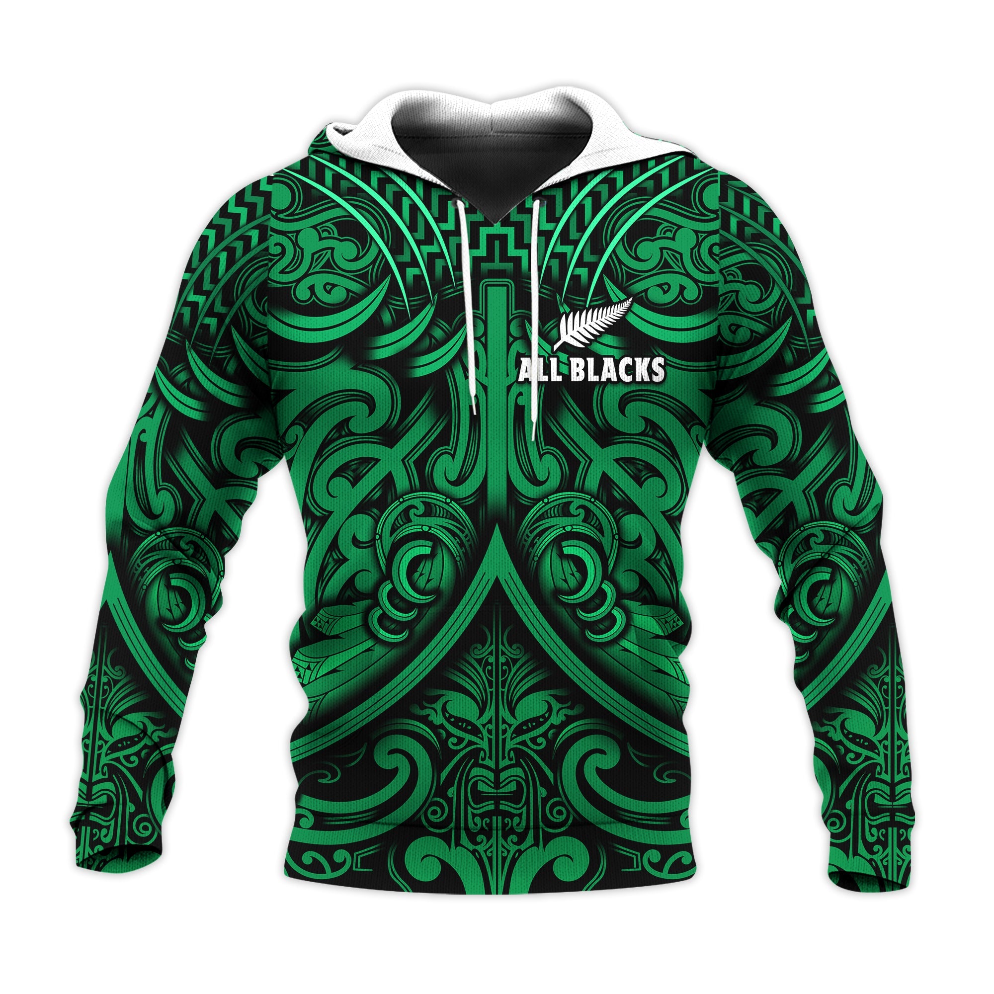 custom-text-and-number-new-zealand-silver-fern-rugby-hoodie-all-black-green-nz-maori-pattern