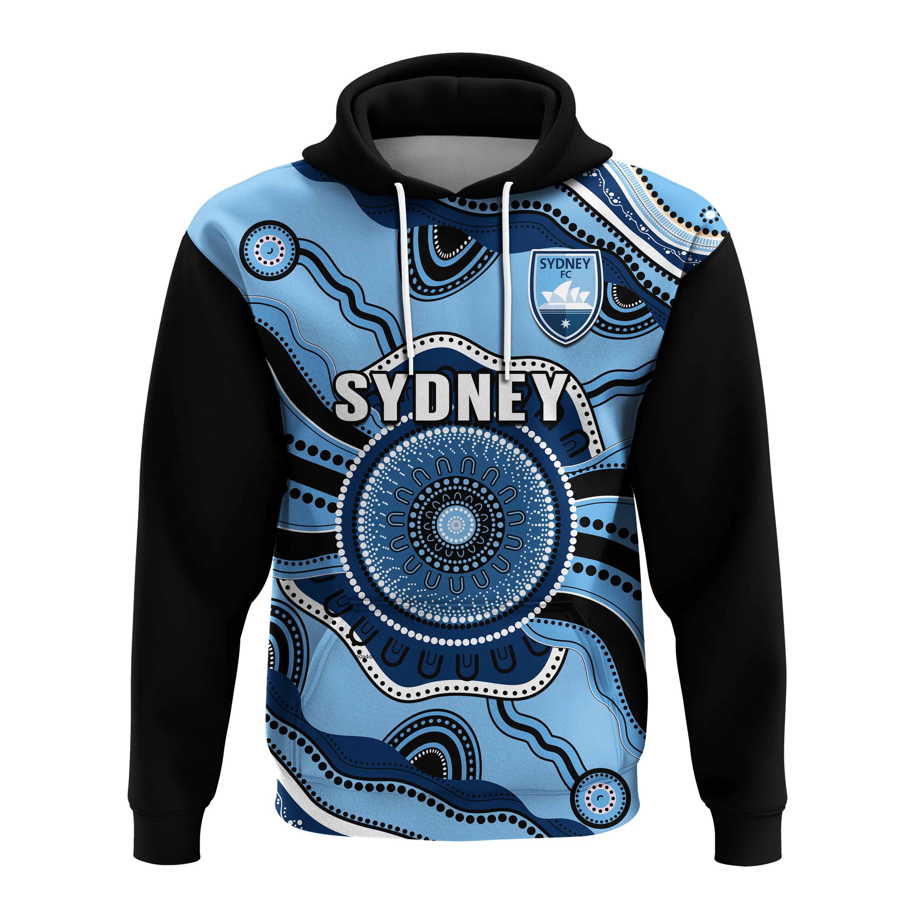 custom-text-and-number-sydney-football-hoodie-aboriginal-go-sky-blues-art