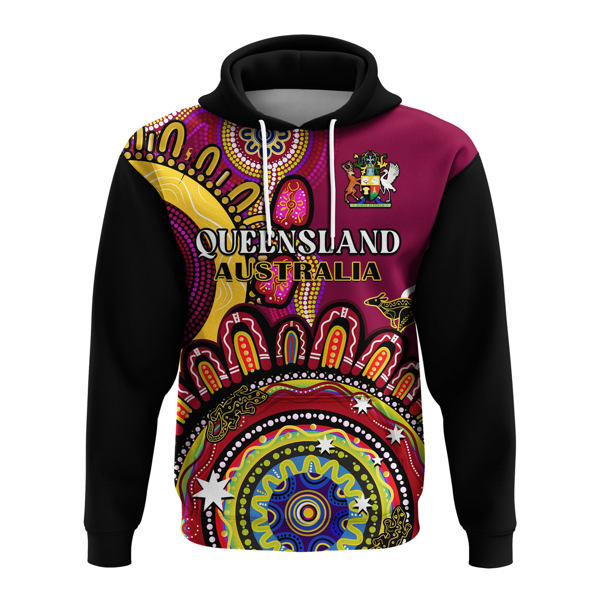 custom-personalised-queensland-state-hoodie-qld-australian-indigenous-art