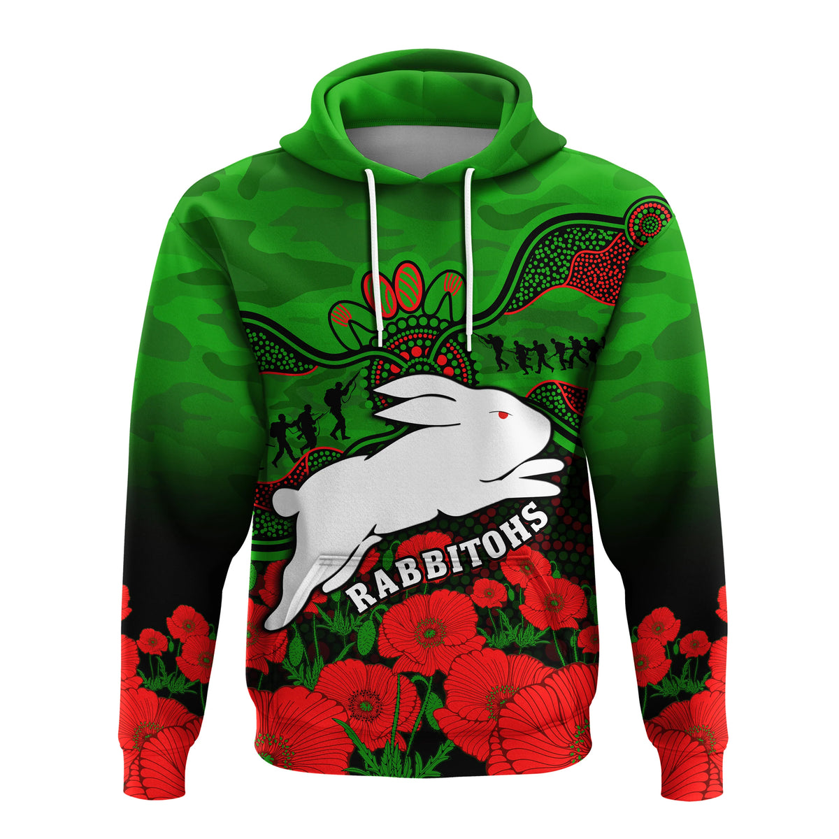 custom-text-and-number-rabbitohs-rugby-anzac-hoodie-south-sydney-camouflage-poppy-aboriginal