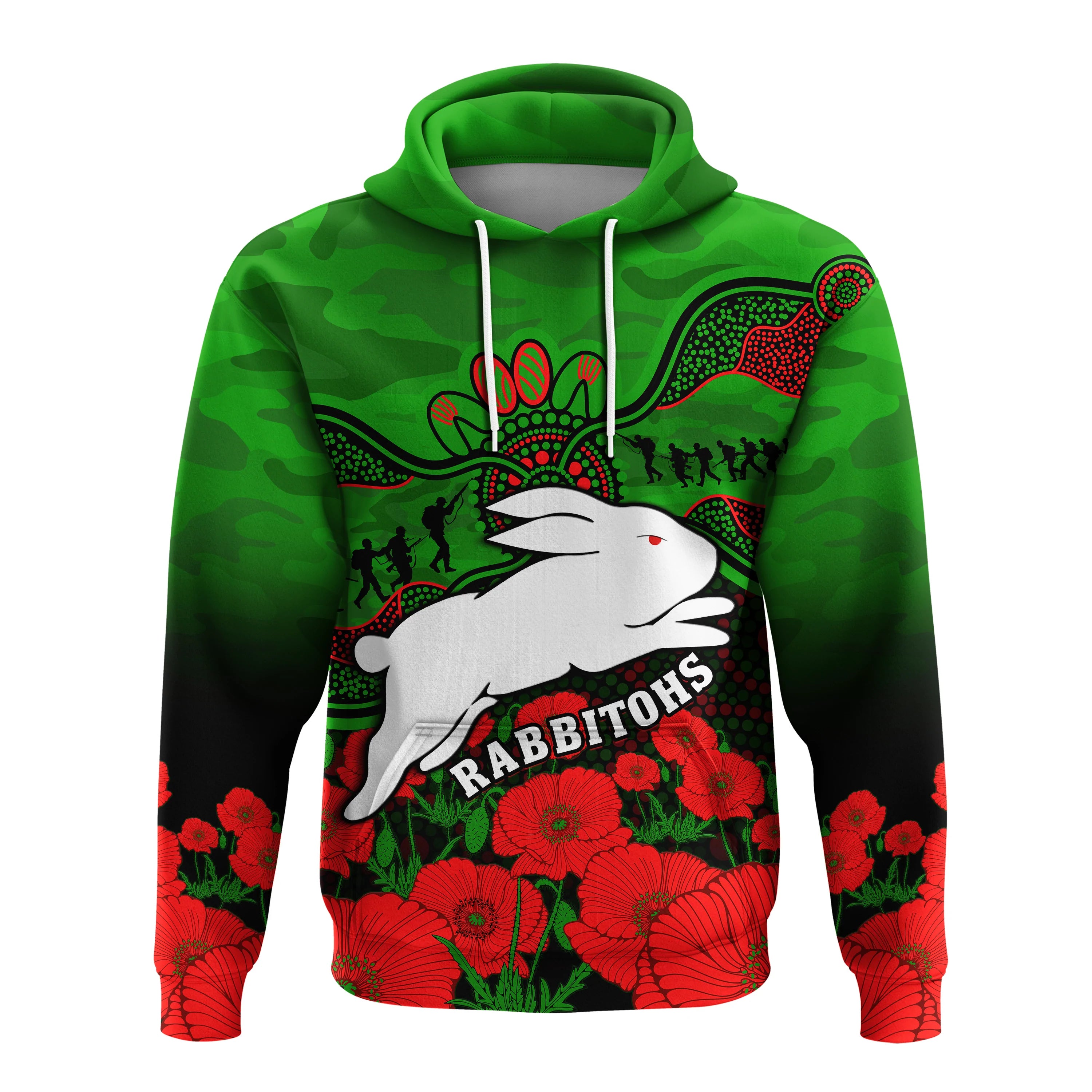 custom-text-and-number-rabbitohs-rugby-anzac-hoodie-south-sydney-camouflage-poppy-aboriginal