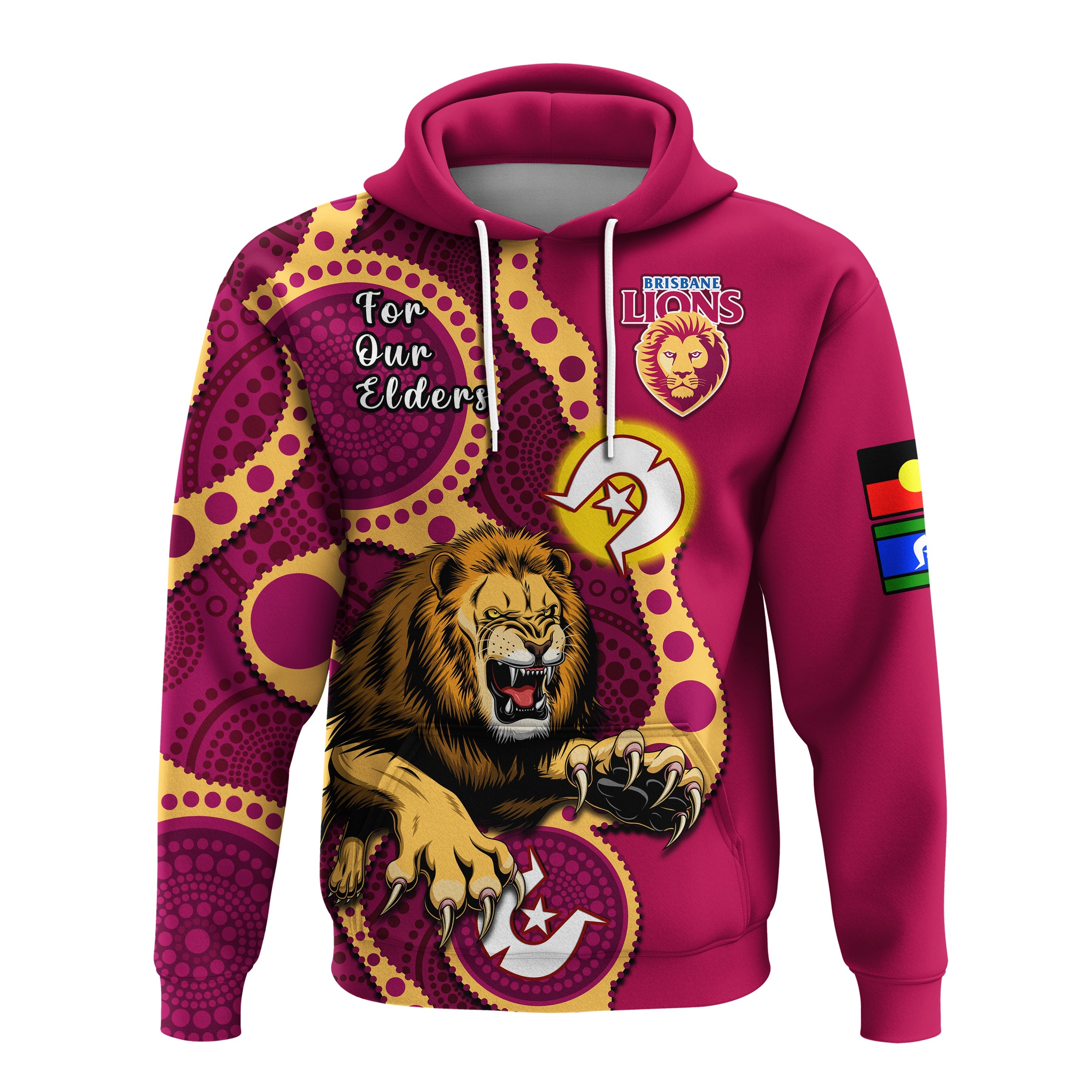custom-text-and-number-brisbane-lions-football-naidoc-2023-hoodie-for-our-elders-indigenous-art