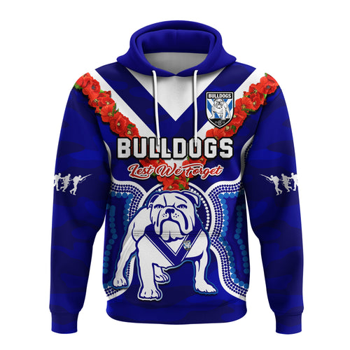 custom-text-and-number-bulldogs-rugby-anzac-2023-hoodie-dots-poppy-mix-camouflage-lest-we-forget
