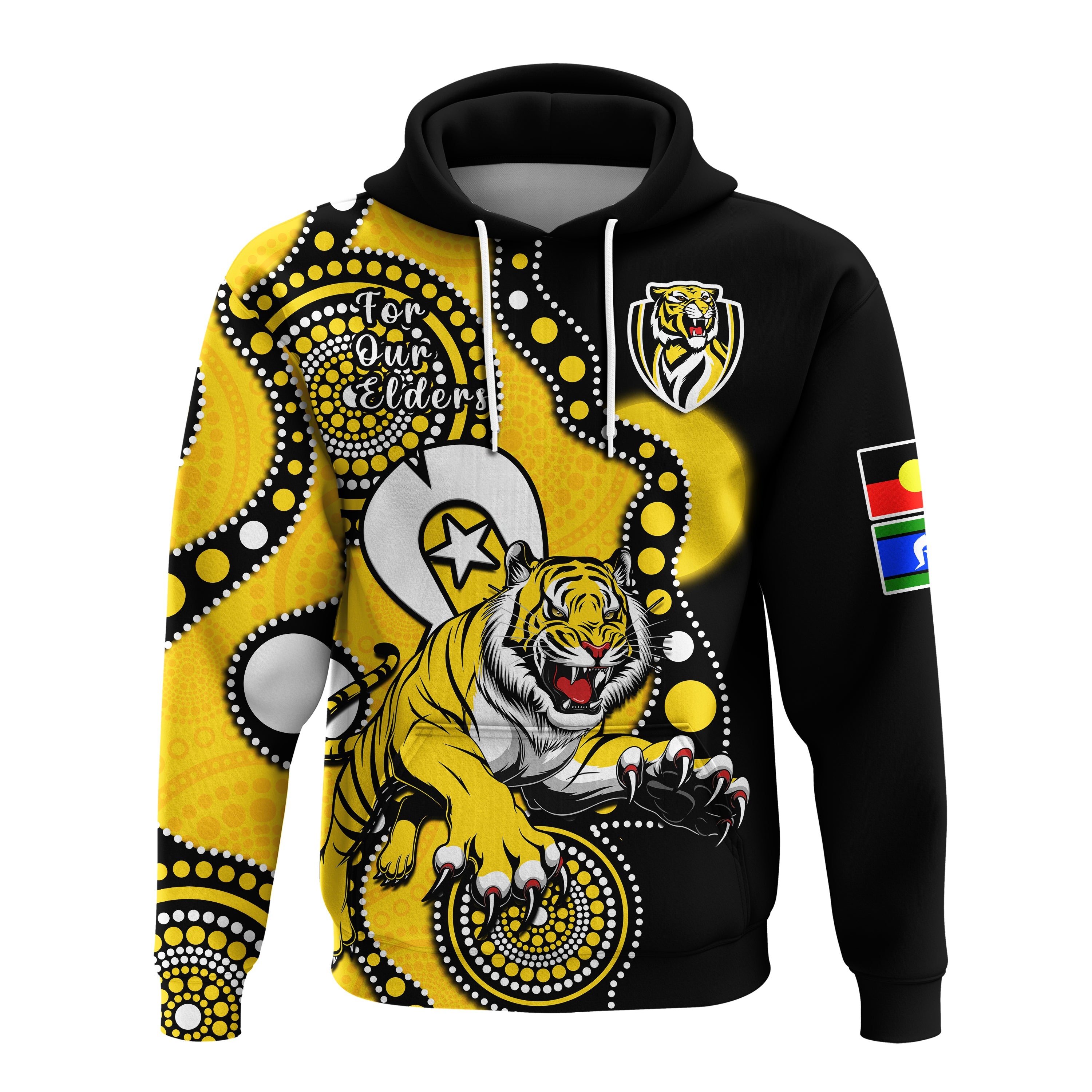 custom-text-and-number-richmond-football-naidoc-2023-hoodie-tigers-for-our-elders-indigenous-art