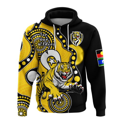 custom-text-and-number-richmond-football-naidoc-2023-hoodie-tigers-for-our-elders-indigenous-art