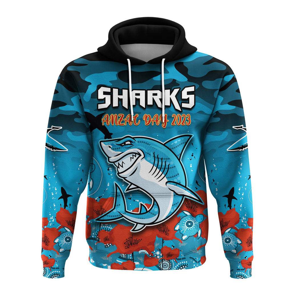 custom-text-and-number-sharks-anzac-2023-hoodie-camouflage-poppy-mix-aboriginal