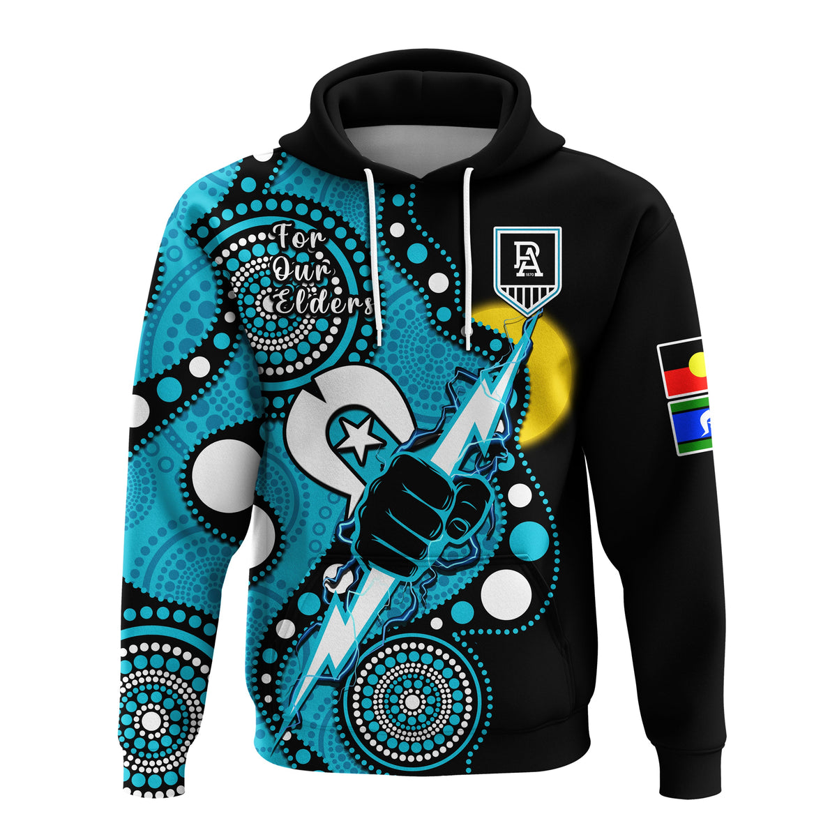 port-adelaide-football-naidoc-2023-hoodie-for-our-elders-indigenous-art