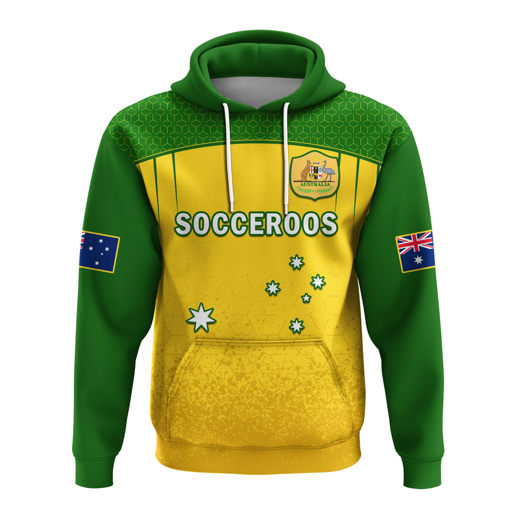 custom-text-and-number-australia-soccer-hoodie-socceroos-dots-kangaroo-simple-style