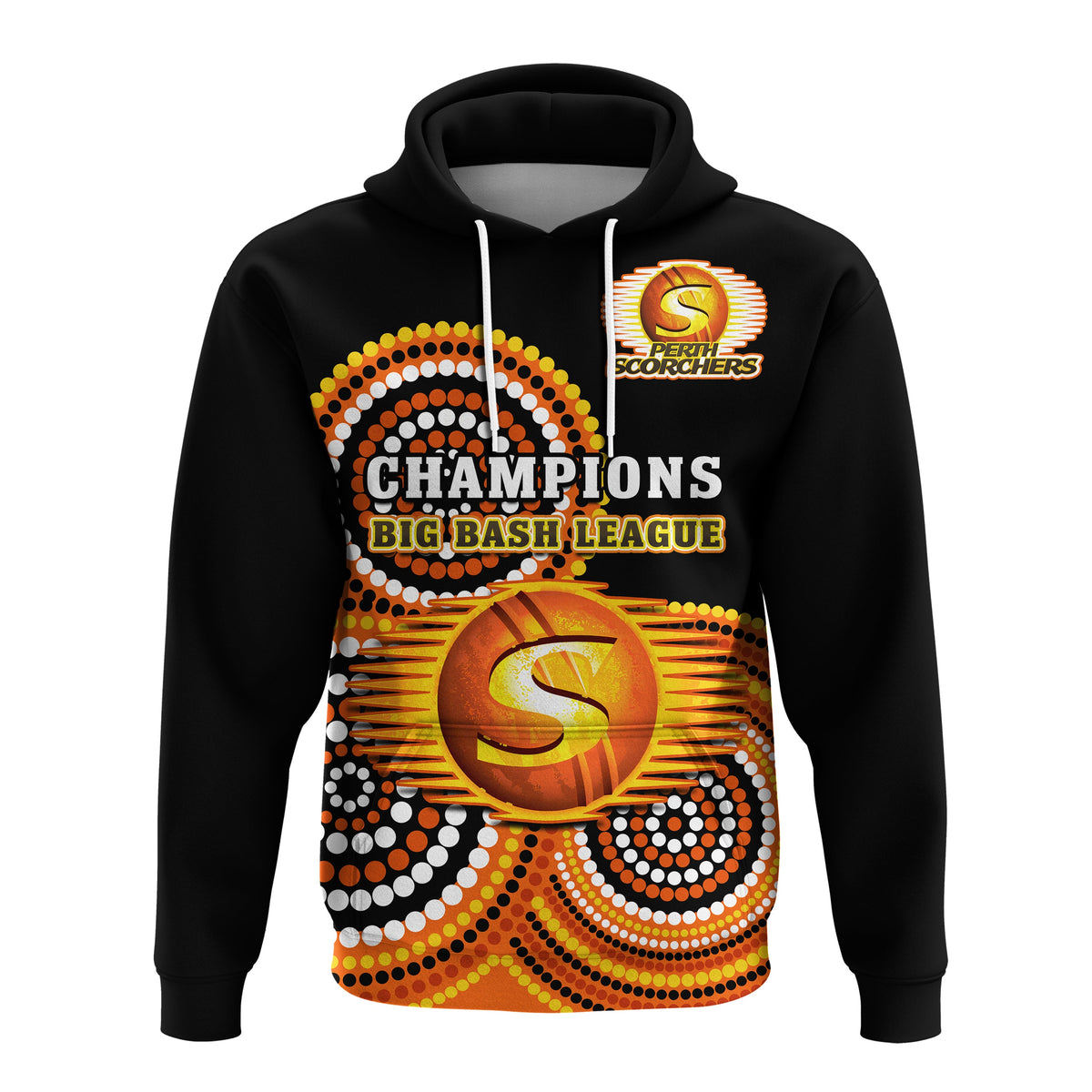 custom-text-and-number-perth-scorchers-cricket-hoodie-champions-bbl12-proud-indigenous-art