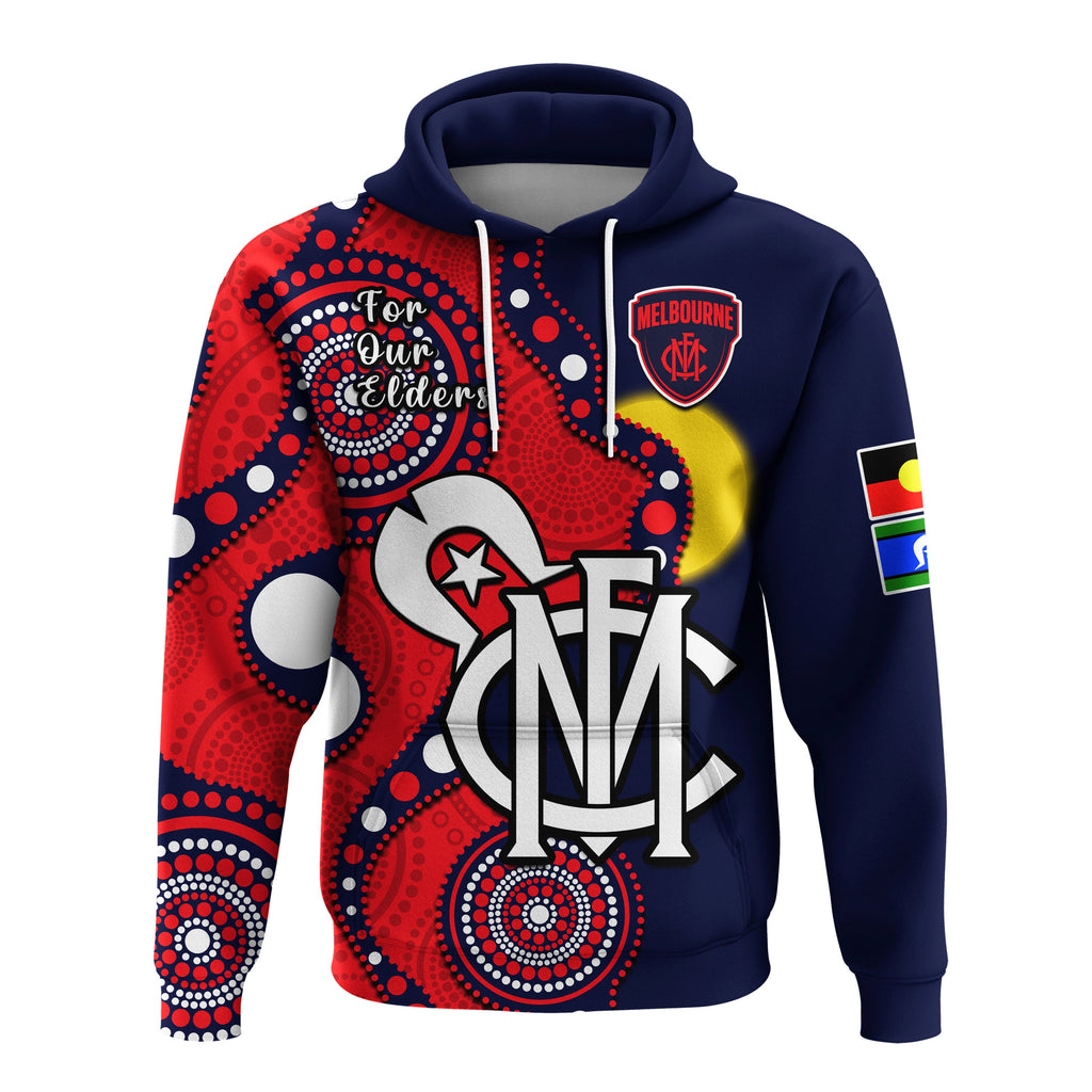 custom-text-and-number-melbourne-football-naidoc-2023-hoodie-demons-for-our-elders-indigenous