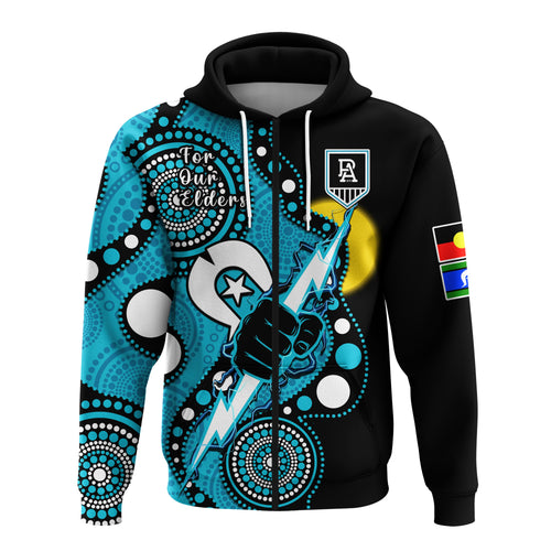 custom-text-and-number-port-adelaide-football-naidoc-2023-hoodie-for-our-elders-indigenous-art