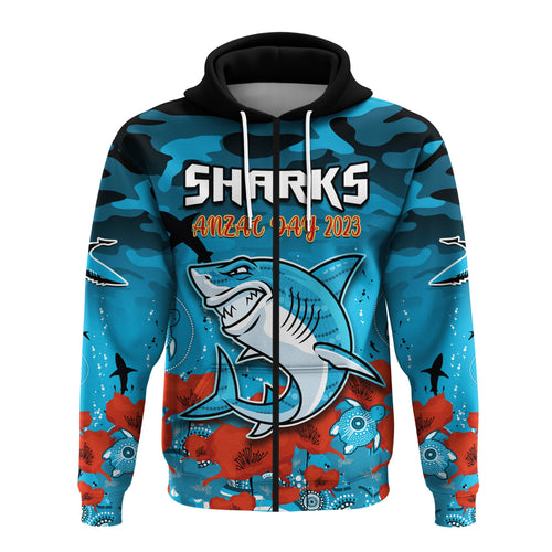 custom-text-and-number-sharks-anzac-2023-hoodie-camouflage-poppy-mix-aboriginal