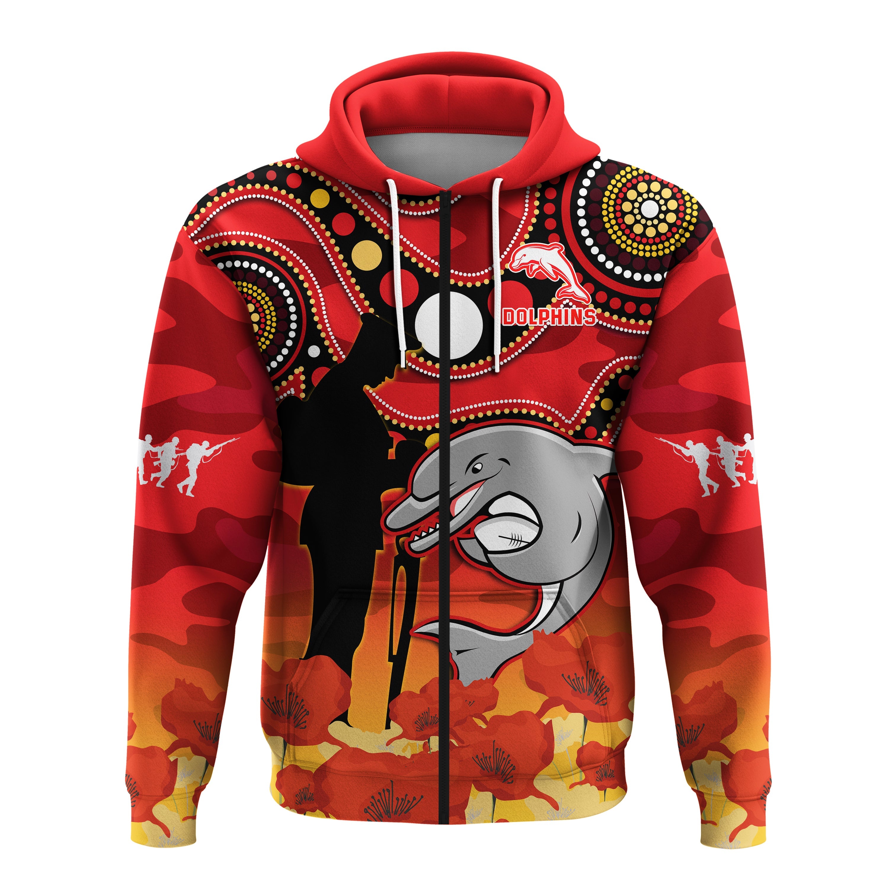 custom-text-and-number-dolphins-rugby-anzac-2023-hoodie-lest-we-forget